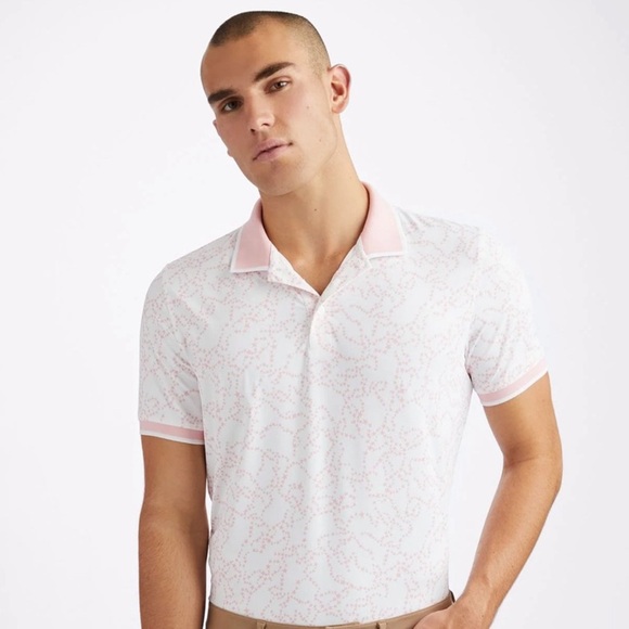 G/FORE Star Dust Rib Collar Tech Jersey Polo Golf Trifle Size M - Picture 1 of 6